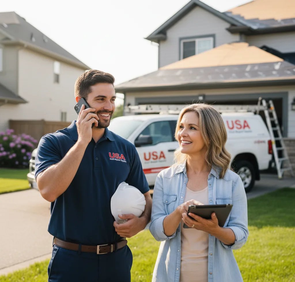 USA Roof Repair Experts customer support in Schuyler
